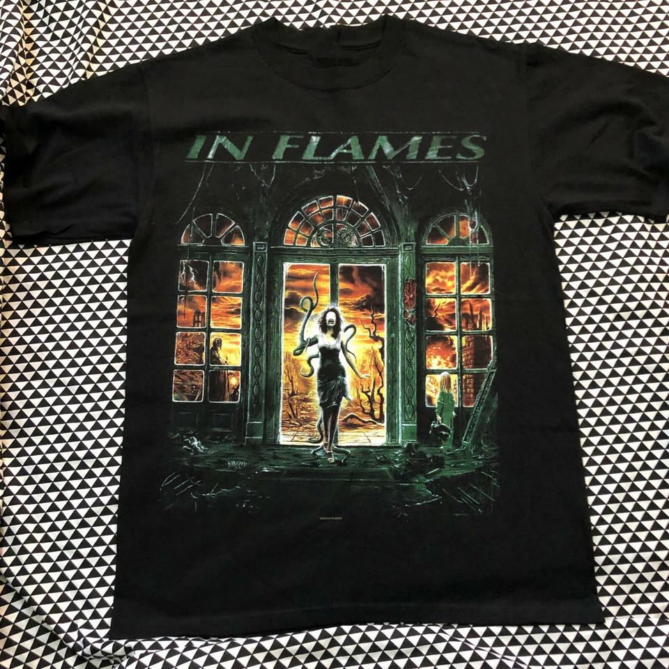2008 IN FLAMES Whoracle Хлопок Черный Мужской Все Размеры Футболка Унисекс Футболка M