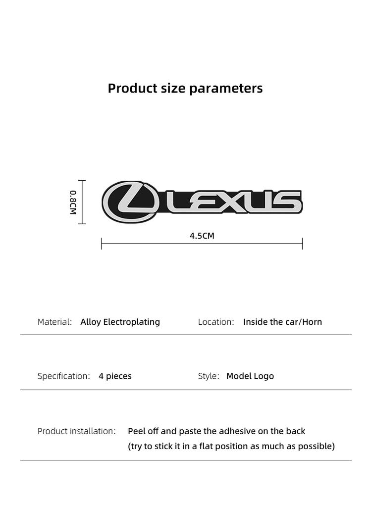 Car Speaker Metal Stickers Interior Decoration Decals For Lexus F SPORT ES RX NX LS UX LM LX GX LC RZ IS CT GS RC HS SC TX LBX
