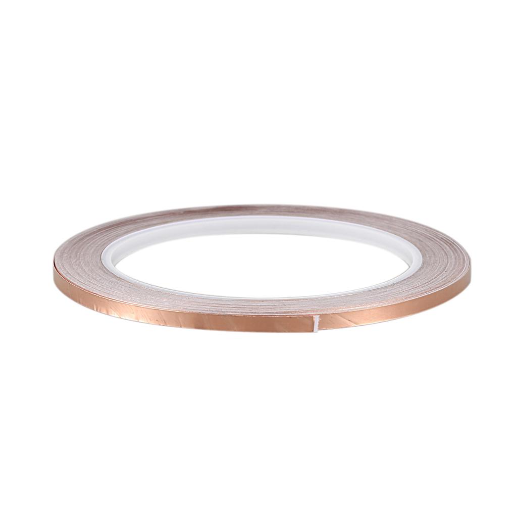 ABBY-3Pcs 20 Meters Single Side Conductive Copper Foil Tape Strip Adhesive Emi Shielding Heat Resist Tape(4Mm/5Mm/6Mm)