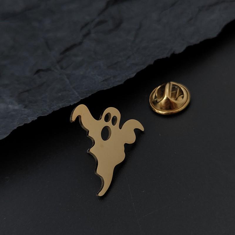 

European American Retro Style Halloween Black Ghost Men Women s Brooch Cufflinks Suit Dress Accessories Personalized Versatile 14k