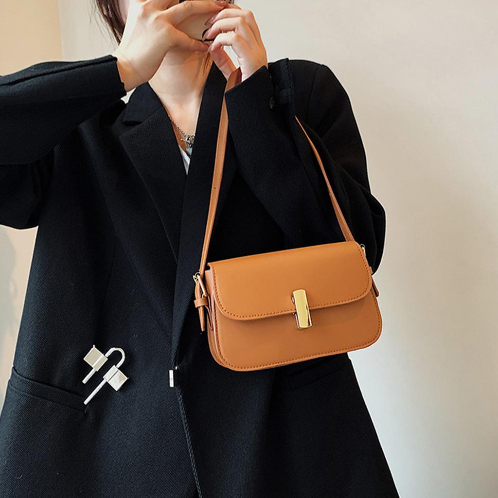 PU Leather Shoulder Bag Saddle Purse Casual Underarm Bag for Women, Underarm Bag Saddle Handbag Purse