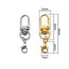 10pcs Alloy Keychains With Lobster Clasp Hooks Buckle Key Chain Rotating Carabiner for DIY Phone Chain Bags Pendants Accessories