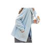 Anta Lifestyle Series Letter Print Zipper Hooded Long Sleeve Sweatshirt Women sweatshirt Blue 162238711-3