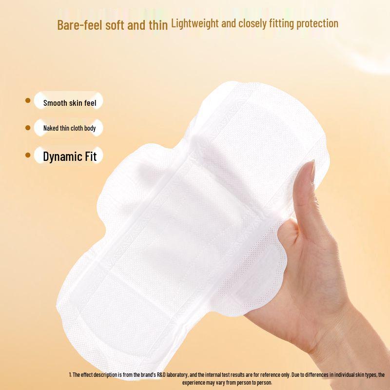 Encore Pure Cotton Day & Night Sanitary Pads - Thin, Breathable, Low-Allergy, Gentle Liners for Students. 245mm 10 pieces