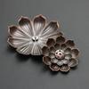 Zinc Alloy Buddhism Lotus Backflow Incense Burner Stick Incense Holder Home Decoration Coil Censer Bronze Air Vaporizer Supplies