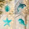 2D Akryl Havsdjur Adventskalender 2025 Jul 24 Dagar Söta Havsdjursdekorationer för Barn Samlare Festgåva