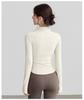 Women's Half-Zip Long Sleeve Stand Collar Yoga and Running Fitness Top
