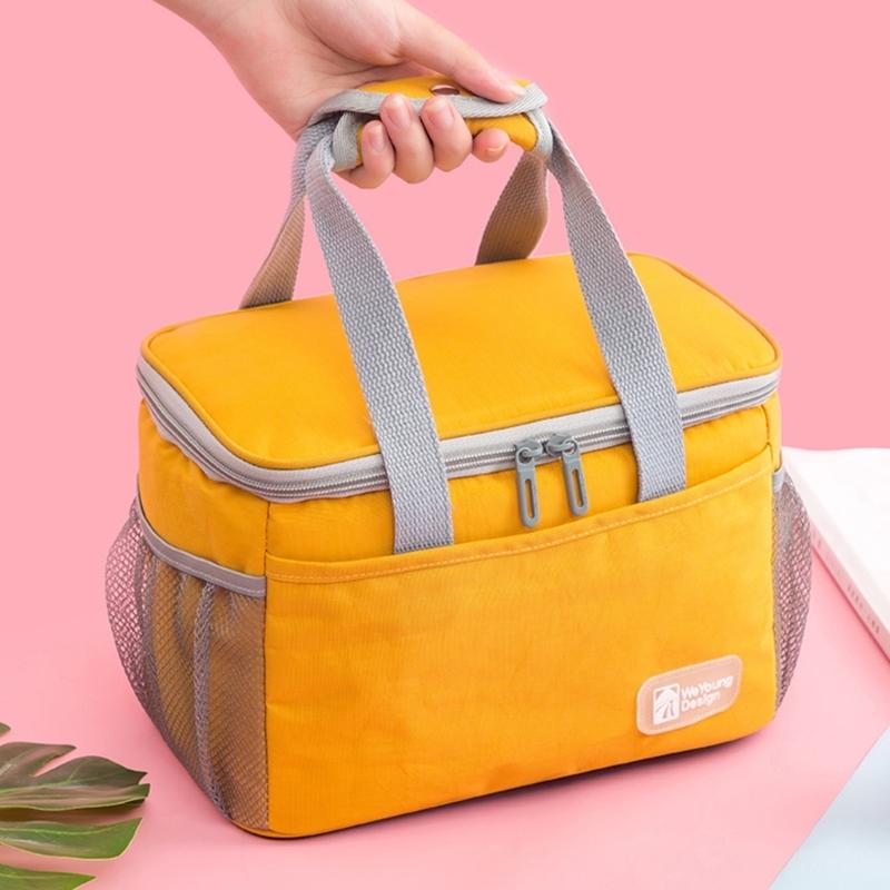 Reusable Insulated Lunch Box Picnic Bag Portable Insulation Bag Office Worker Student Waterproof Thickened Lunch Bag