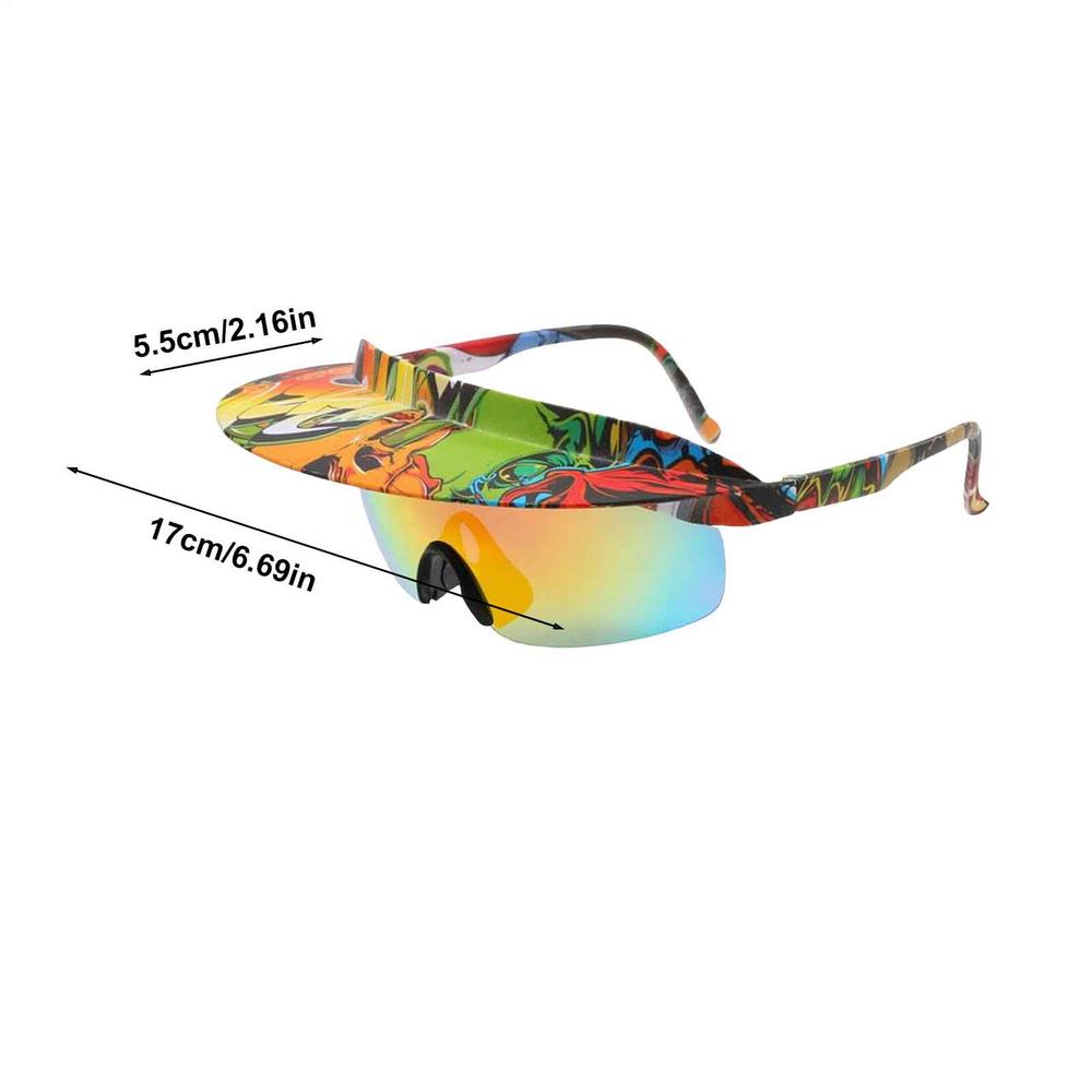 

Riding Sunglasses Wide Sun Visor Sunglasses Mirrored Lens Fashionable Outdoor Sports Shades For Driving Hiking Baseball