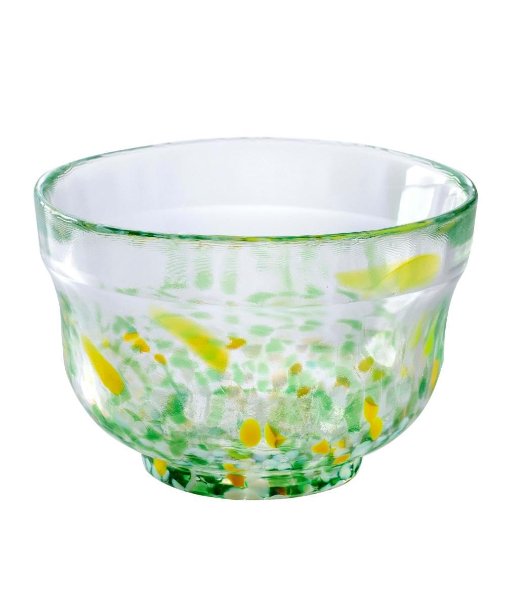 

Yamakiikai Crystal Matcha Bowl, Green and White, MC-534