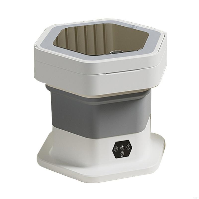 Folding Small Washing Machine Dorm Room Washer Plastic Texture Perfect for Small Spaces and Outdoor Laundry Needs