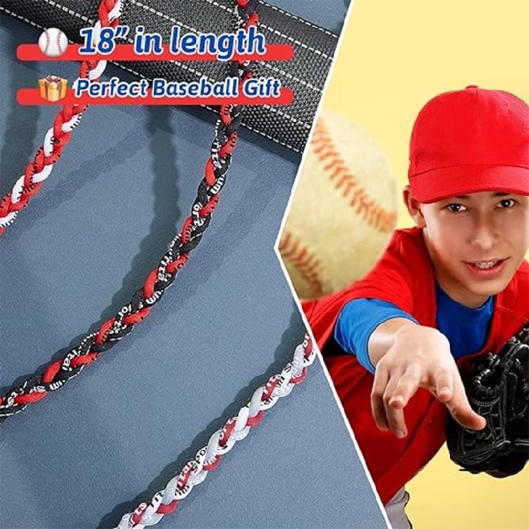 Braided Necklace Elegant Necklace Adjustable Length Necklace Baseball Necklace Perfect for Baseball Players and Fan