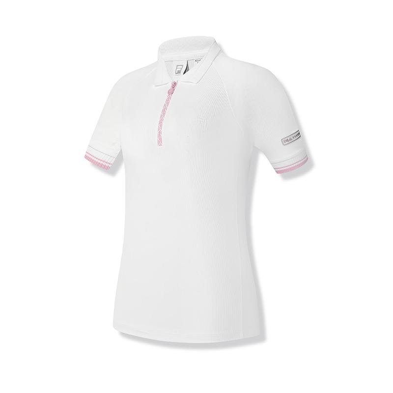 

New FILA Polo Shirt Women s Jade White WT A11W513101F-WT 170/88A/L