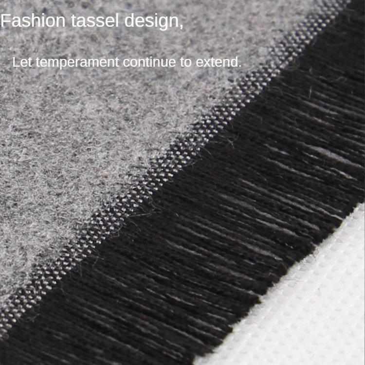 Herrenschal, einfarbig, Winter, warm, verdickt, einfarbig, Schal für mittlere und ältere Menschen, europäisch und amerikanisch