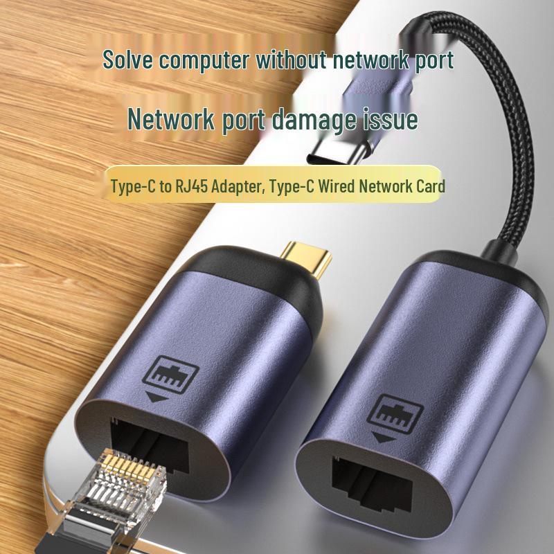 USB-C To RJ45 Network Adapter for Desktop/Laptop - Plug & Play