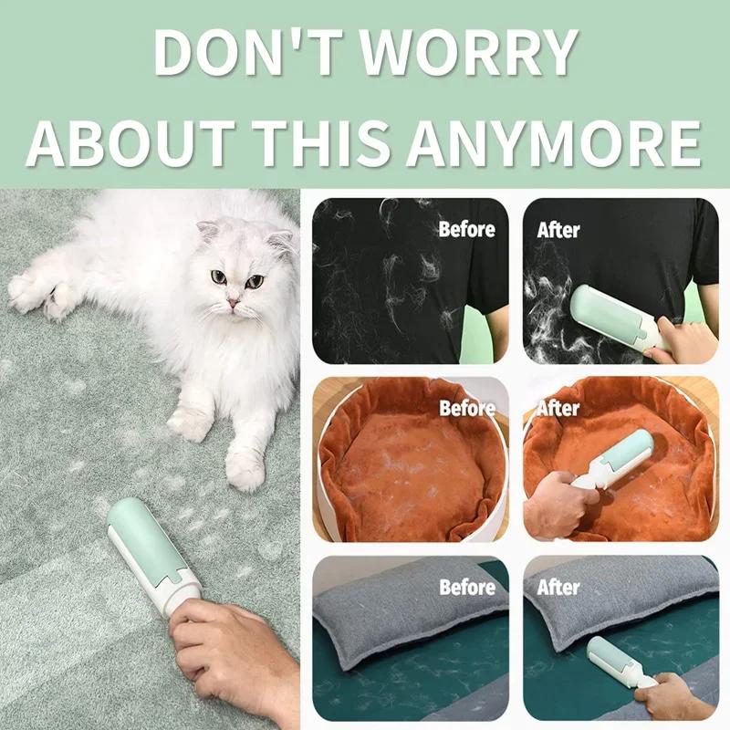 Animal Hair Remover Pet Sticky Roller Clothes Magic Legs Fluff Lint Remover Portable Anti-lint Roller Hair Remover Brush Dog Cat