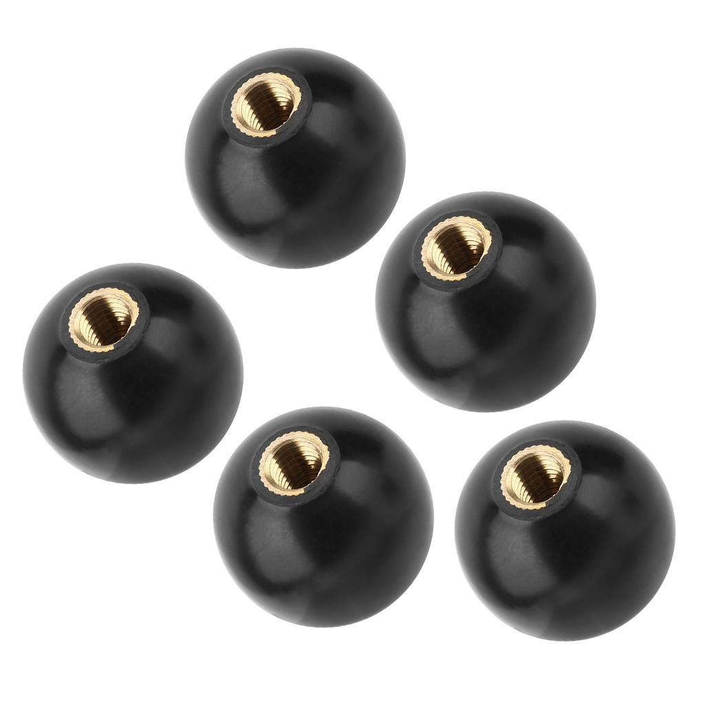 5Pcs Black Round Ball Engineering Plastic Lever Knob M10*35 Machine Tool Replacement