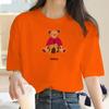 Summer New Cute Bear Short Sleeve Printed Clothing Women T-shirt Harajuku Pattern Fashion Clothing Women Top Off the Boat Unisex