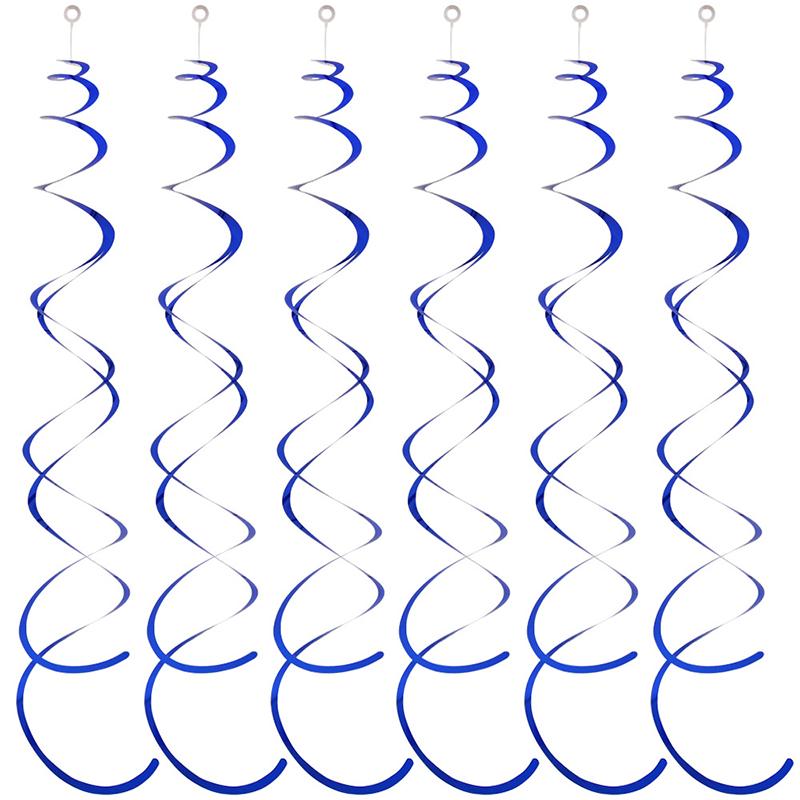 

6PCS/Set Spiral Hanging Decoration Creative Swirling Wind Ceiling Hanging Ornament DIY Prop for Wedding Birthday Celebration ZYF