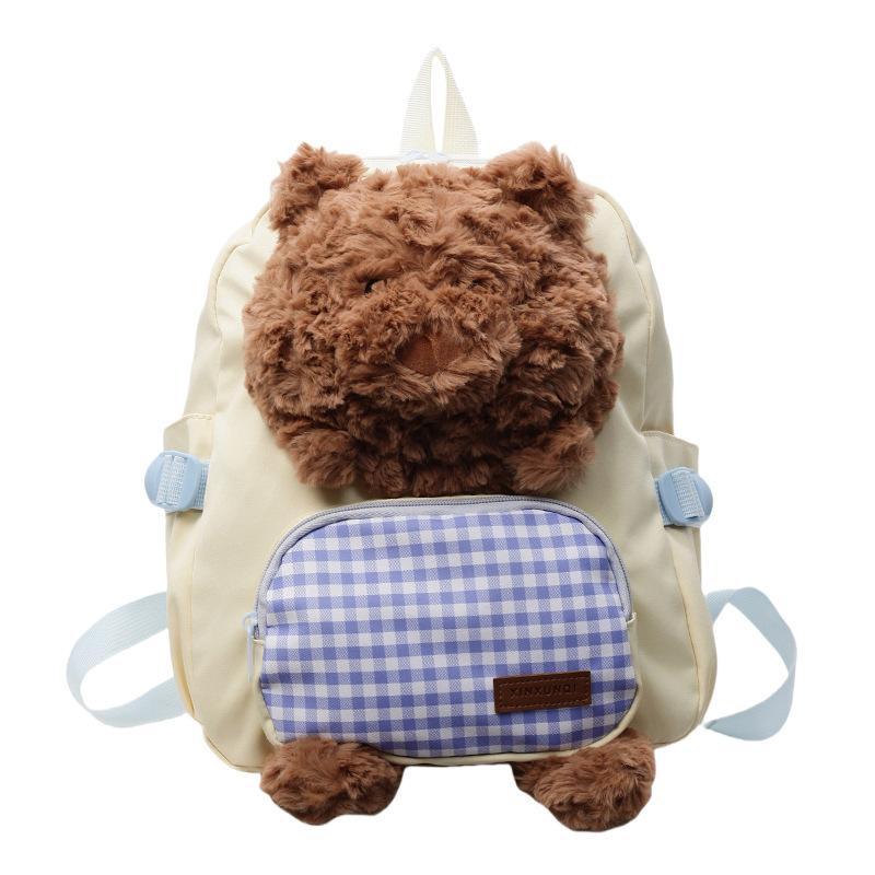 Schoolbag cute universal large capacity puppy canvas backpack 1011 new niche girl backpack student commuter schoolbag