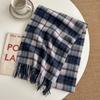 Selected 100 Small Wool Scarves Autumn and Winter Classic Plaid Scarves Unisex Warm Scarves