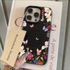 INS Cool Flower Lavender Luxury Lichee leather pattern Phone Case For iPhone 17 16 15 14 13 12 11 Air Pro Max Plus X XR XSMax