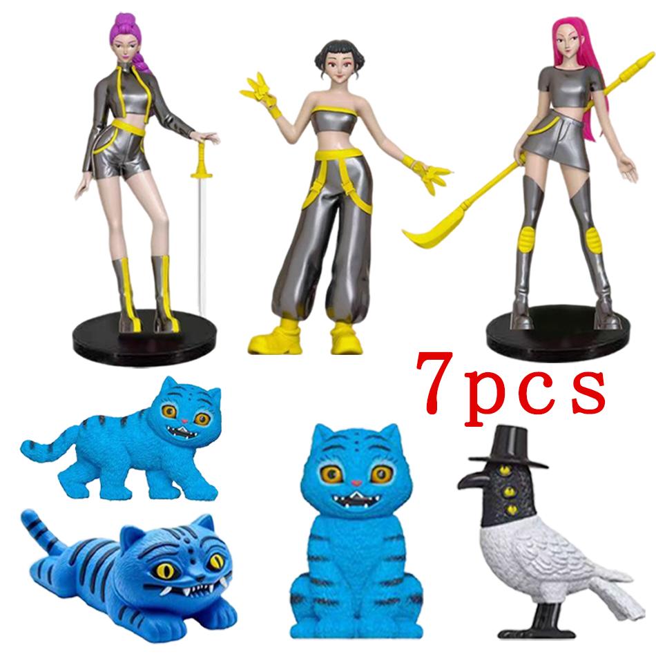 5-18pcs NEW Kpop Demon Hunters Figure Cartoon Hunters Tiger Rumi/Mira/Zoey Action Figure PVC Desktop Decoration Model  Toy Gift