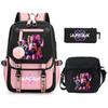 KPop Demon Hunters Korean version of student school bag children's backpack pencil bag set