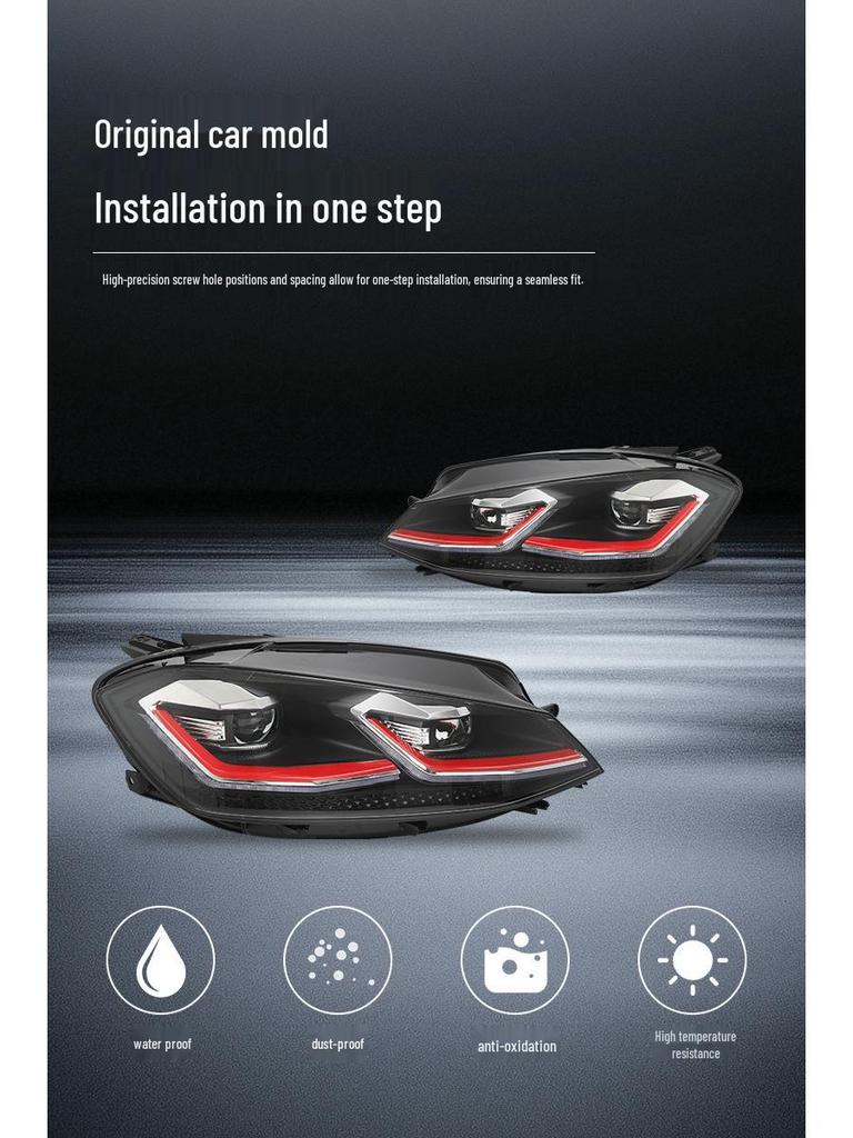 LED Headlights, Daytime Running Lights, and Turn Signals for 2017-2020 Volkswagen Golf 7.5