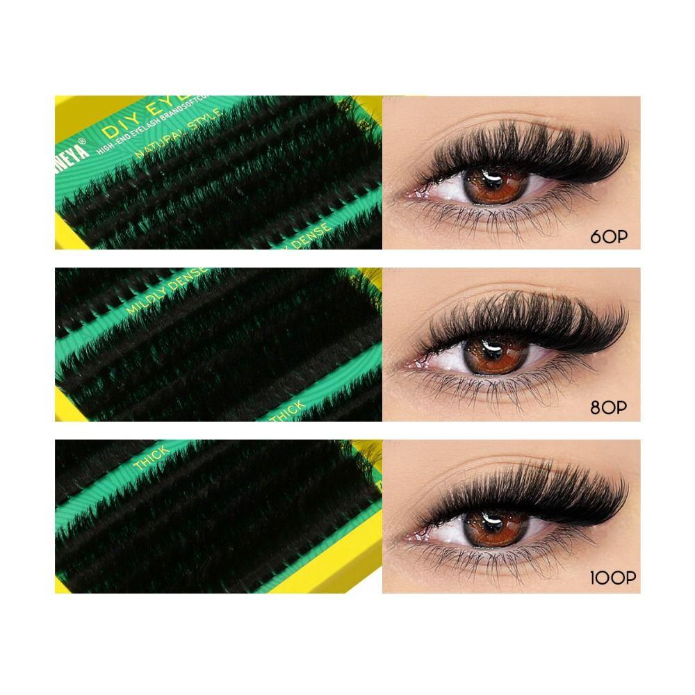 Natural Look 3D Faux Mink Lash Wispy Style Fake Eyelash DIY Lash Extension Kit  Makeup Enhancement