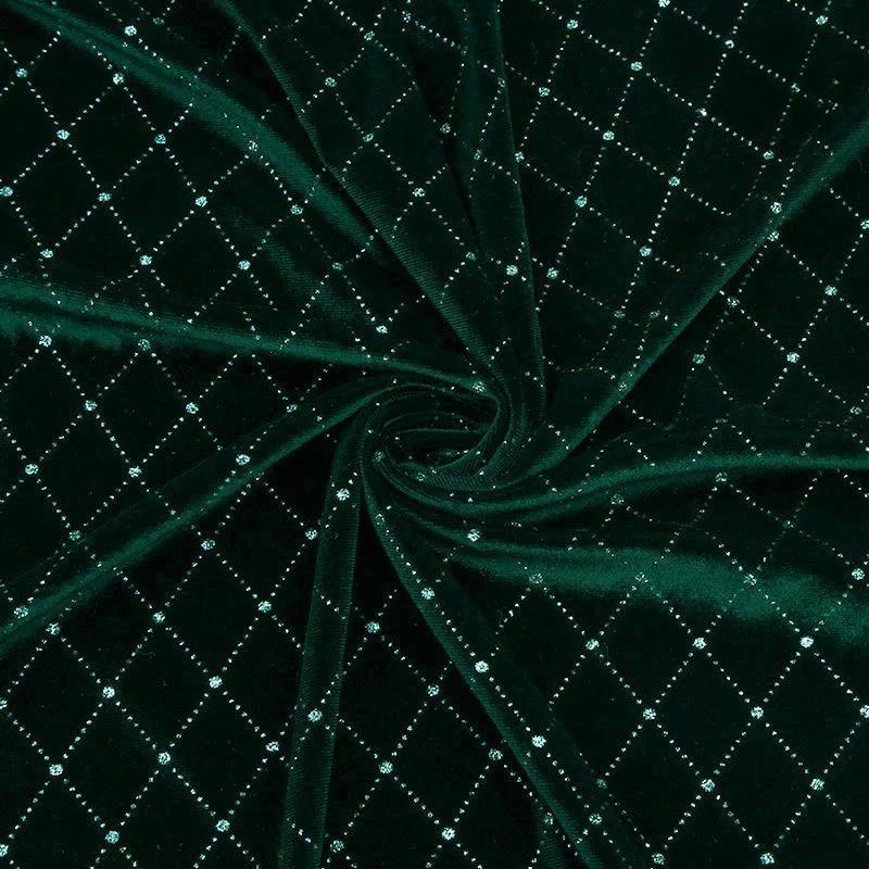 Velvet Gold Hot Stamping Fabric Silver Starry Stripes Star Bronzing Fabric for DIY Dress High-End Bride Dresses Sewing Cloth