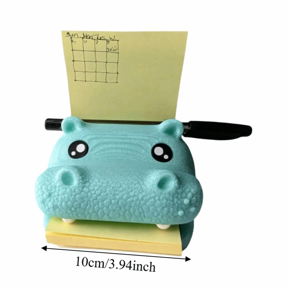 Cartoon Style Desktop Storage Box Hippo Shaped Desktop Storage Organizer Office Use