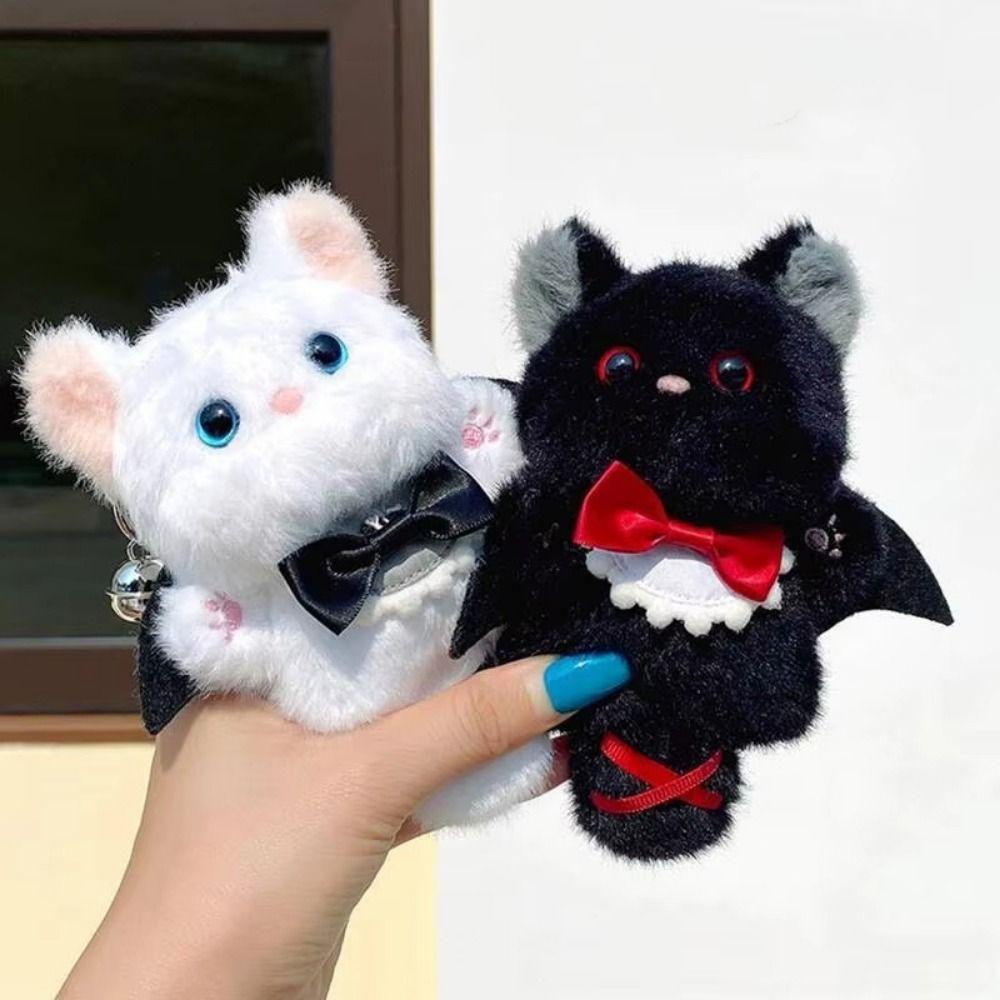 Fluffy Simulation Cat Plush Toy Cute Mini Plush Keychain Kawaii KeyChain Plushie  Backpack Pendant