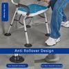 Toilet Chair for Elderly Safe Non-slip Bathroom Shower Chair Pregnant Women Bathroom Shower Seat with Durable Aluminum