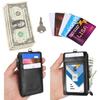 Wisdompro ID Card Holder, Vertical Neck Strap, Name Holder, Employee IDName TagCommuter Pass Case, Coin Purse, with Neck Strap, Black