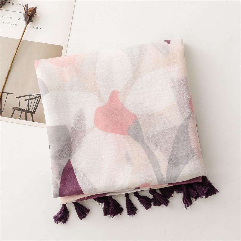 88*180cm Luxury Women Viscose Scarf Ventilate Summer Beach Shawl Cotton Linen Feeling Tassel Pashmina Muslim Hijab Wrap Lady
