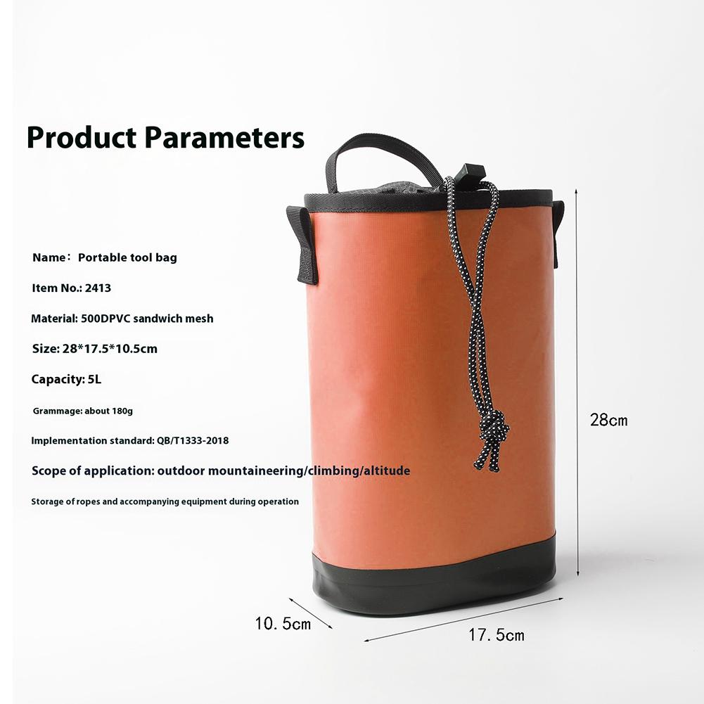 Climbing Rope Bag Arborist Rope Storage Bag Waterproof Tree Climbing Rock Rope Bag Quick Closure Tools Waist Bag for Gym Workout