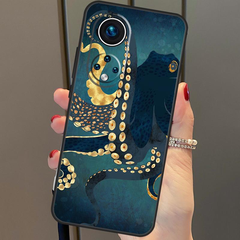 Marine Life Ocean Octopus Case For Honor Magic 6 Pro 5 Lite 50 70 90 X6 X7 X8 X9 Honor X6a X7a X8a X9a X8b X9b Cover