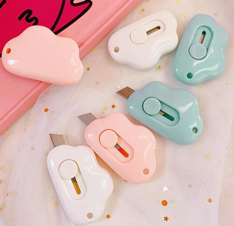 Cute Rabbit Cloud Color Mini Portable Practical Knife Paper Cutting Machine Paper Cutting Machine Razor Blade Office Stationery