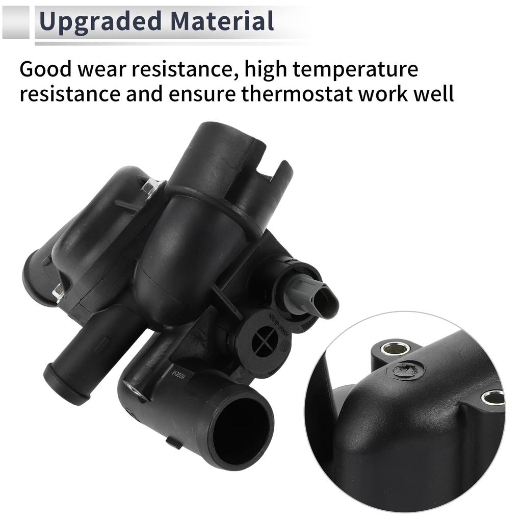 RATCHROLL Inner Car Temperature Control for Volkswagen Touareg Durable Engine Coolant Temperature Control Housing Part Number 1 Piece 3.2L 2004-2007,