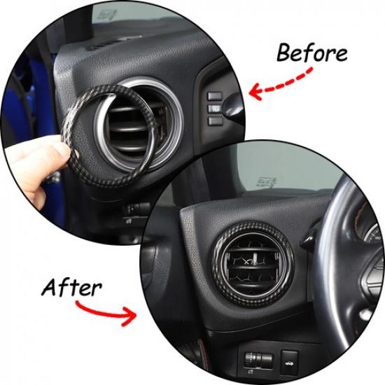 ABS Carbon Fiber Inner Side Air Vent Outlet Frame Trim For Toyota 86/Subaru BRZ