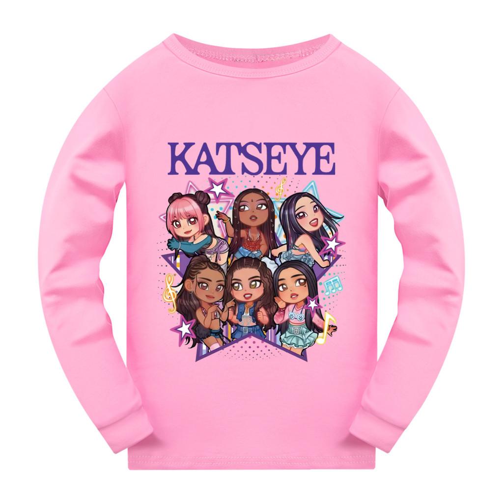 5301 Kids Girls KATSEYE Print Home Long Sleeves T-Shirt