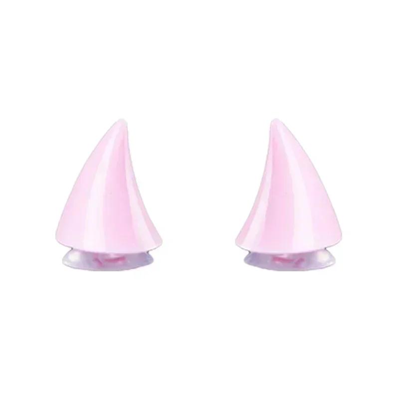 Helmet Short Devil Horns Decoration Stickers Motorcycle Bicycle Helmet Styling DIY Rubber Decor Headwear Accessories