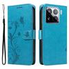 For Xiaomi 15 Pro PU Leather Cases Flower Pattern Wallet Stand Phone Cover with Strap