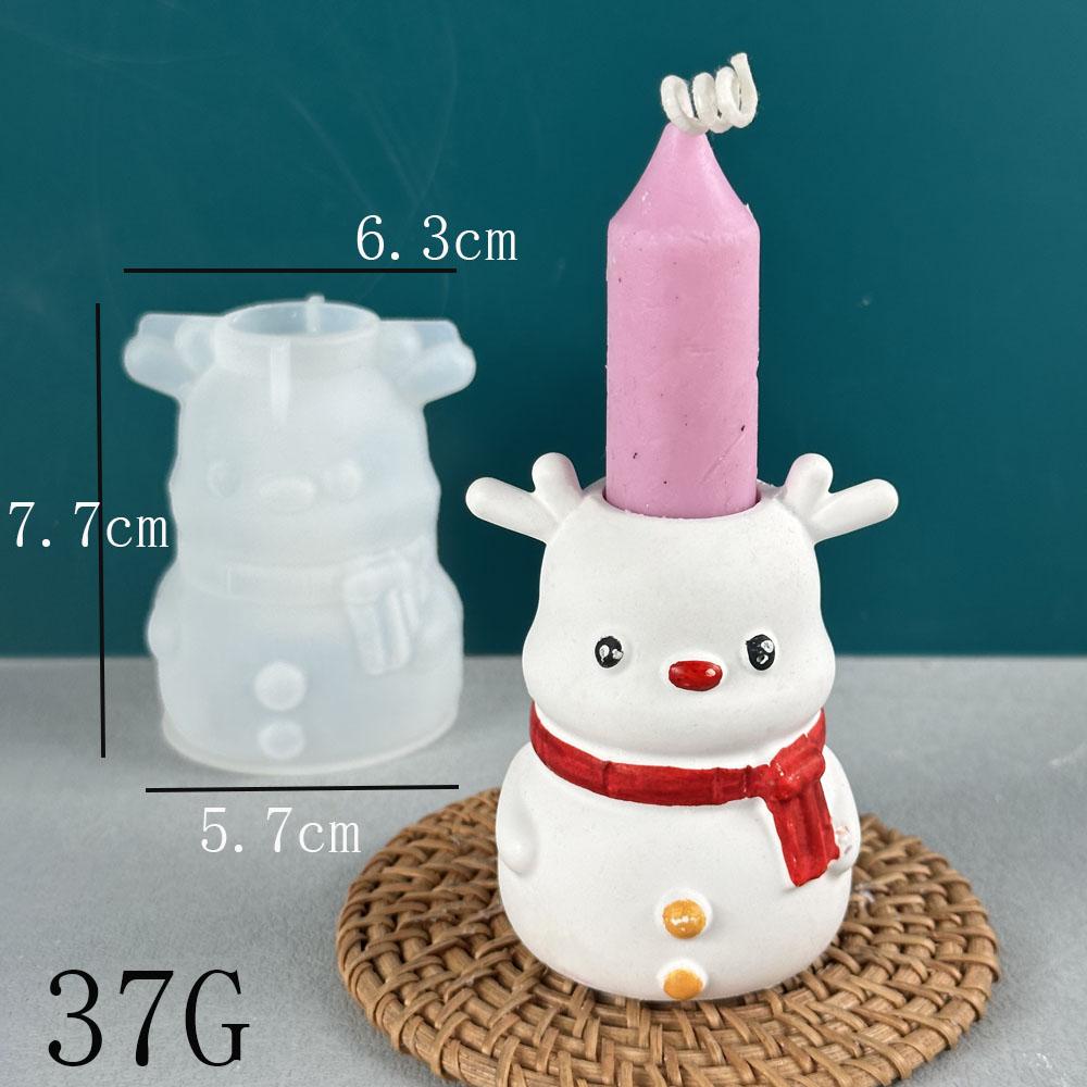 

Рождественская коллекция подсвечник силиконовые формы DIY снеговик лось подсвечник рождественский подарок изготовление гипсовой смолы декоративная форма
