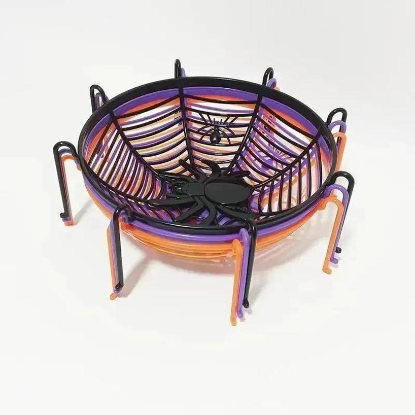 1 Pcs Creative Design Halloween Fruit Tray Practical Spider Web Snack Platter Festival Party Candy Tray Home Decorative Goods