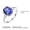 8*10mm Created Nano Tanzanite Oval Wedding Fine Jewelry 925 Sterling Silver Tanzanite Rings