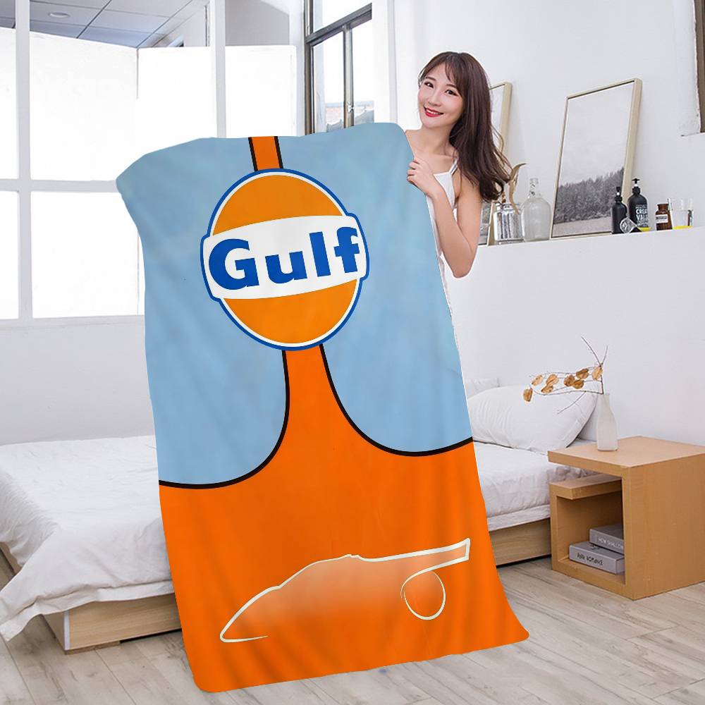 G-Gulf Racing Car Logo Microfiber Printed Beach Towel Mountain Climbing Yoga Beach Swimming Running Absorbent Soft Towel