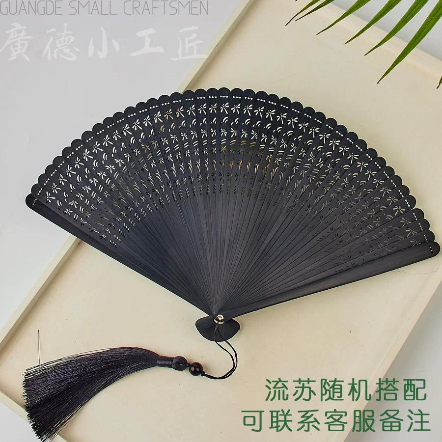 All-Bamboo Folding Fan, New Chinese Style, Mini Fan, Traditional Style, Small Folding Fan for Cheongsam, Retro Portable Folding Fan for Women