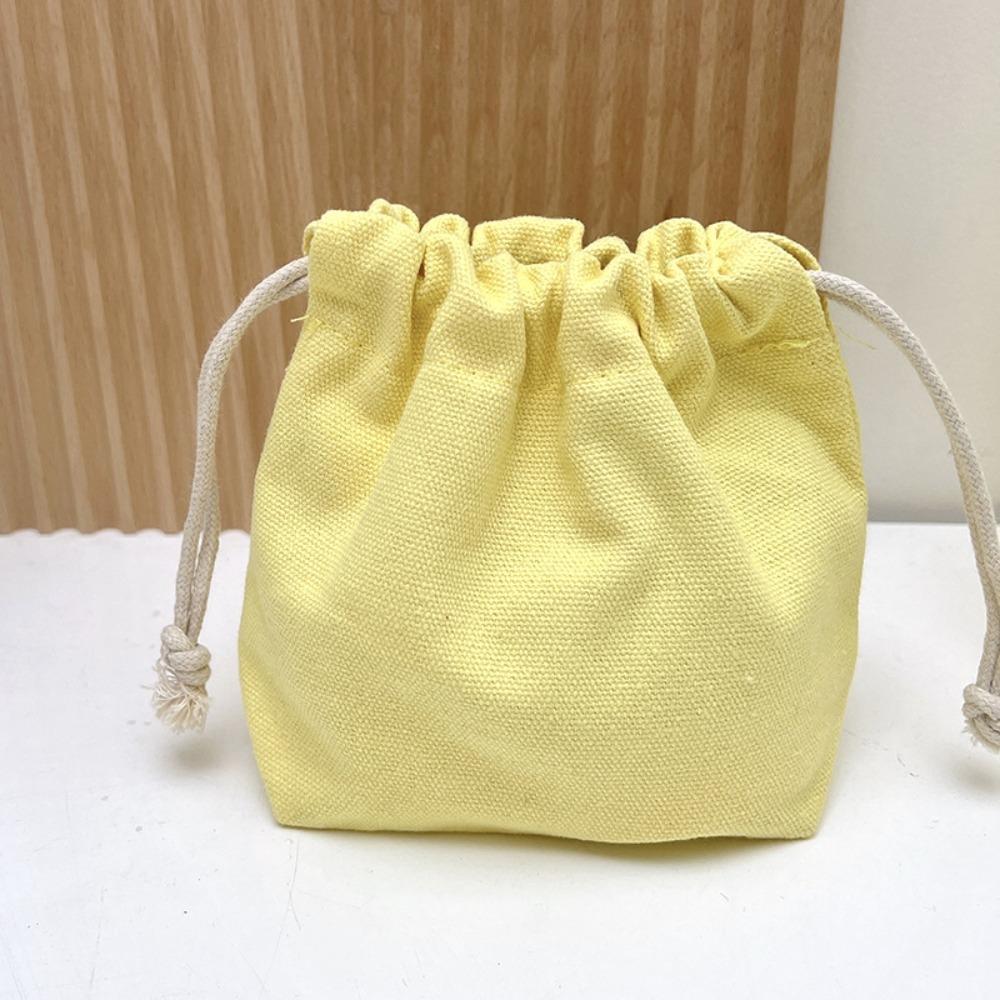 Cotton Storage Bag Candy Colour Sundries Organize Bags New Canvas Bag